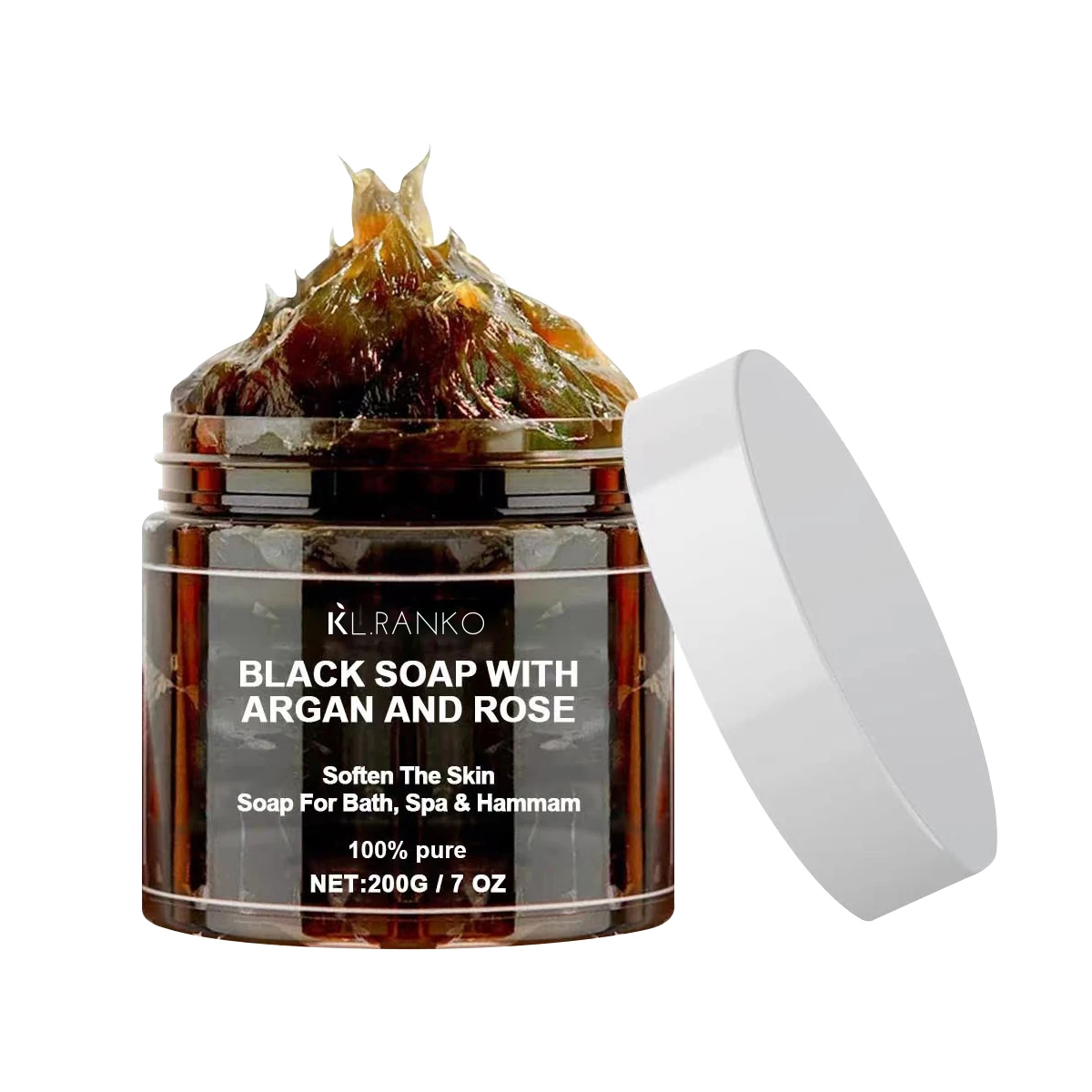 Wholesale African Black Soap With Organic Morocco Argan And Rose Body Scrub Purifying Cleansing Exfoliating OEM Custom Logo