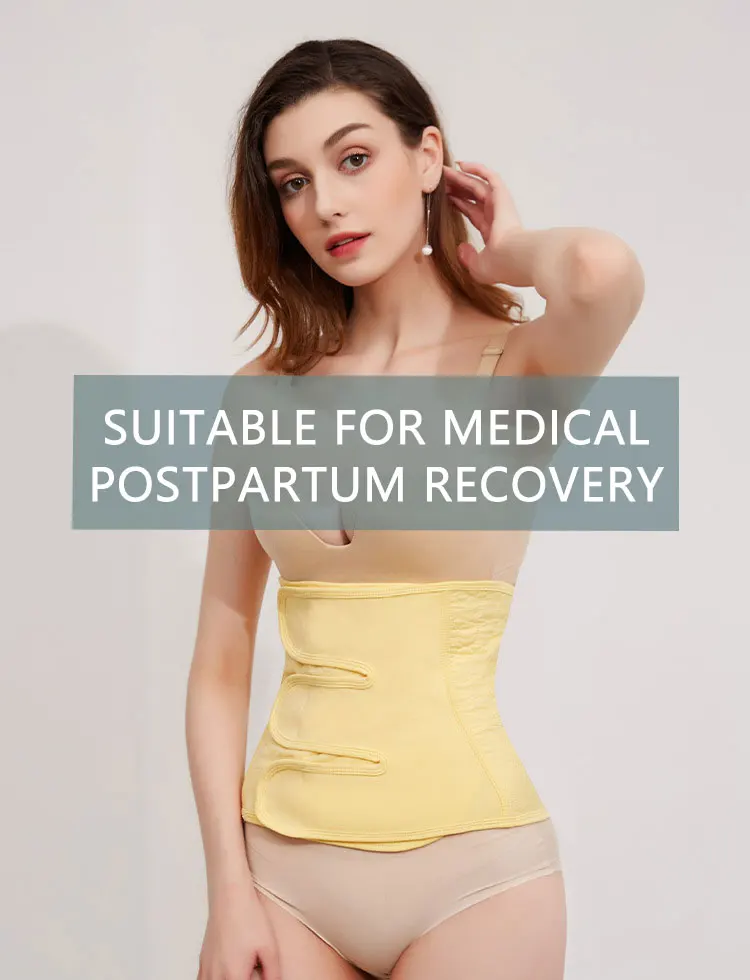 Beige Nude Color Postpartum Belt After Birth Waist Pelvic Belt Combo Abdominal Back Support For Women Postpartum Recovery
