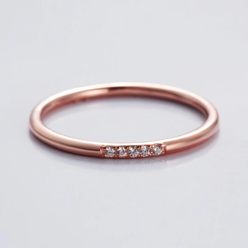 Fine Circle high quality silver rose gold ring S925 high quality jewelry 5A zircon inlaid main ring popular closed ring