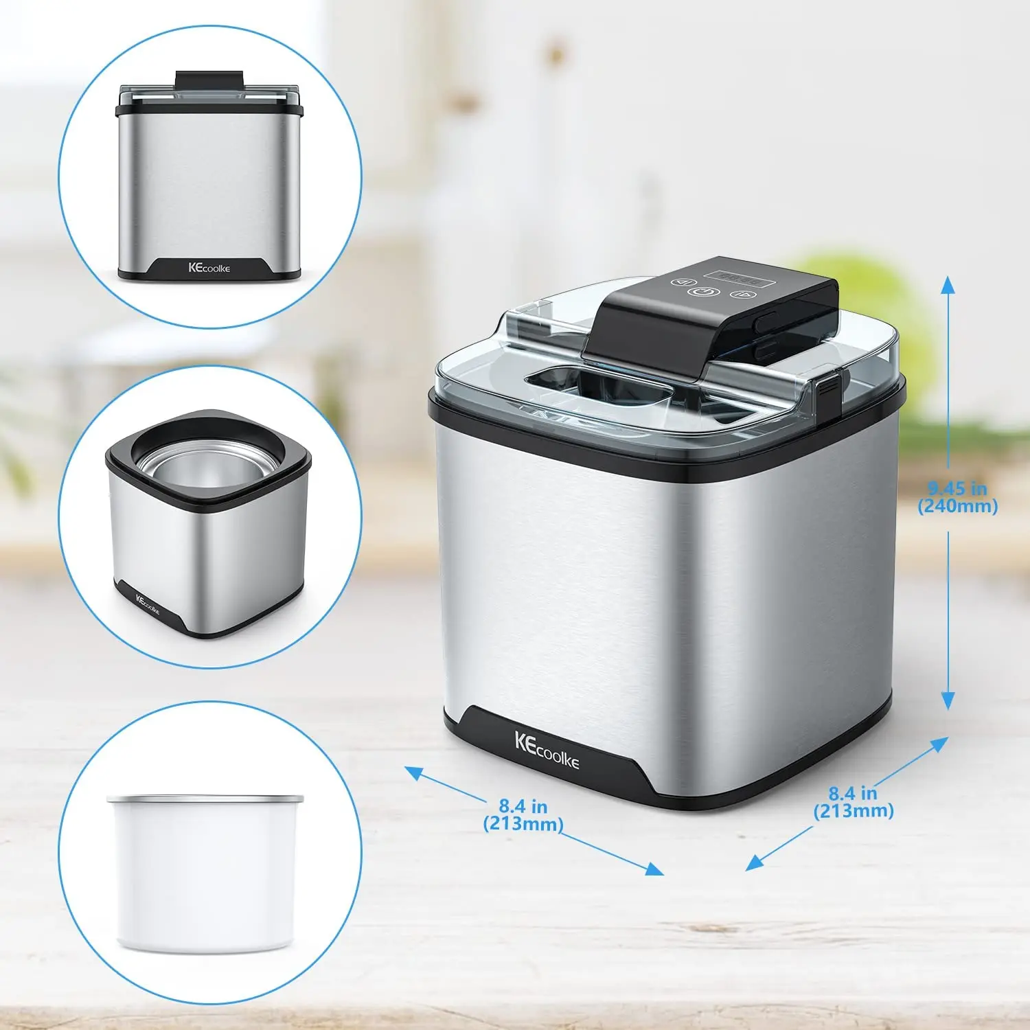 Ice Cream Maker Teacher Appreciation Gifts Electric Ice Cream Machine Countertop