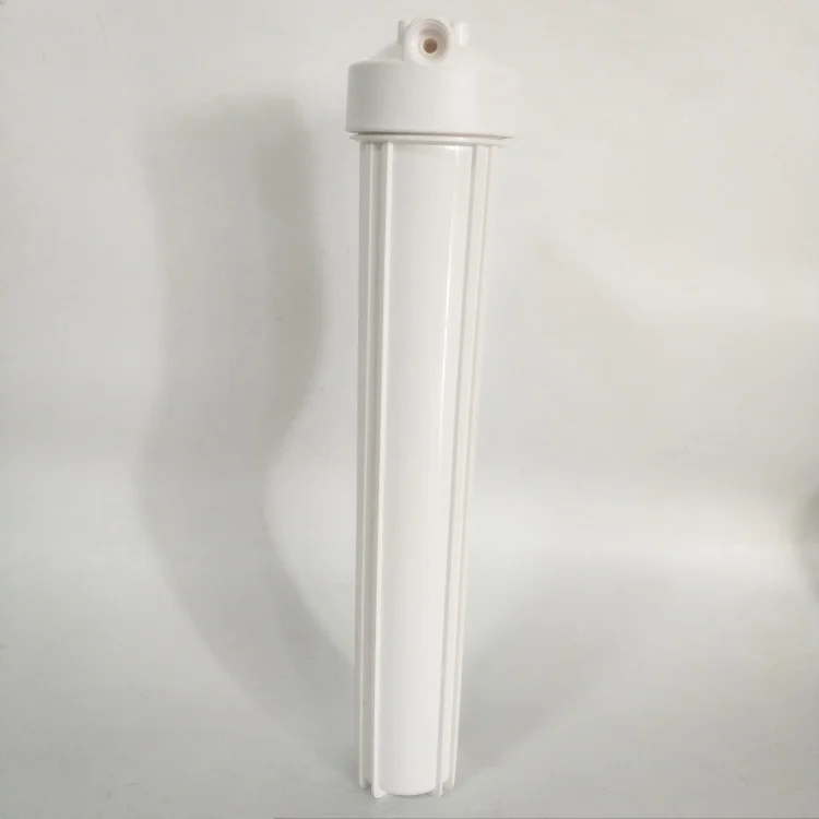 Household 20H 3/8 port 1/2 port single O ring clear plastic with pressure relief water filter cartridge housing