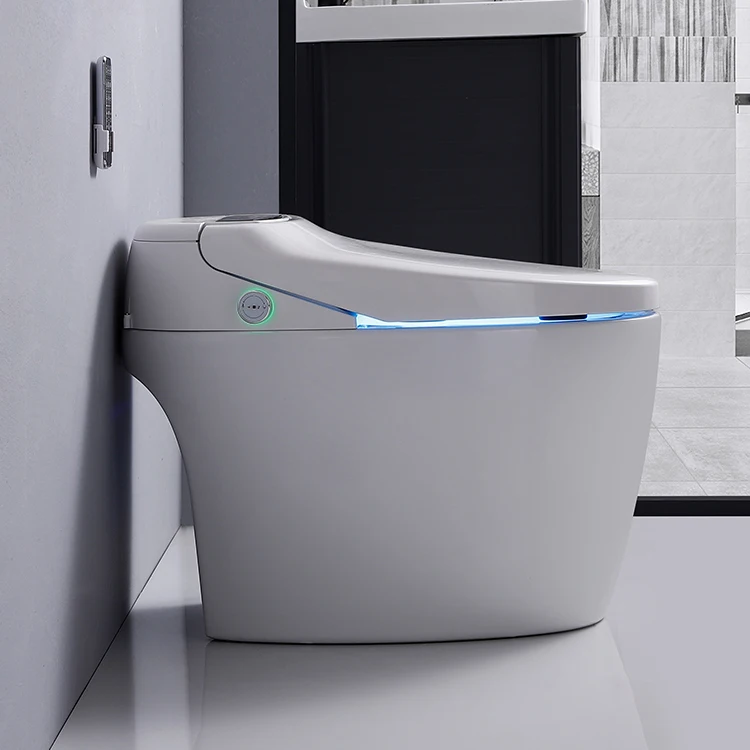 Bathroom chinese smart toilet bowl pissing wc european smart toilet intelligent round 1 piece smart toilet automatic