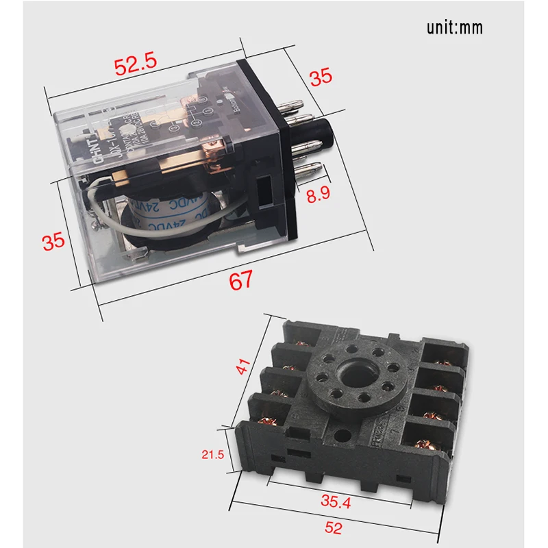wholesale 100% new CHINT small electromagnetic intermediate relay  JQX-10F/2Z AC220V 8-pin AC general 220V10A 2NO2NC good price