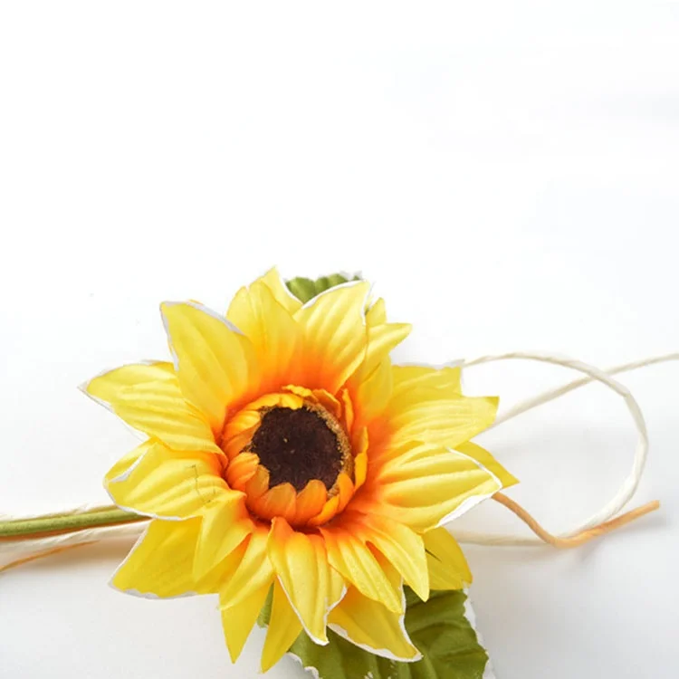 High quality  handmade design decorative sunflower artificial flower making