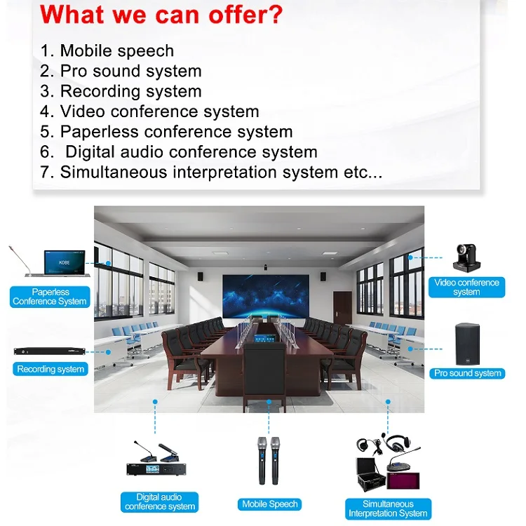 Wireless microphone conference desktop microphone system wireless microphone system uhf