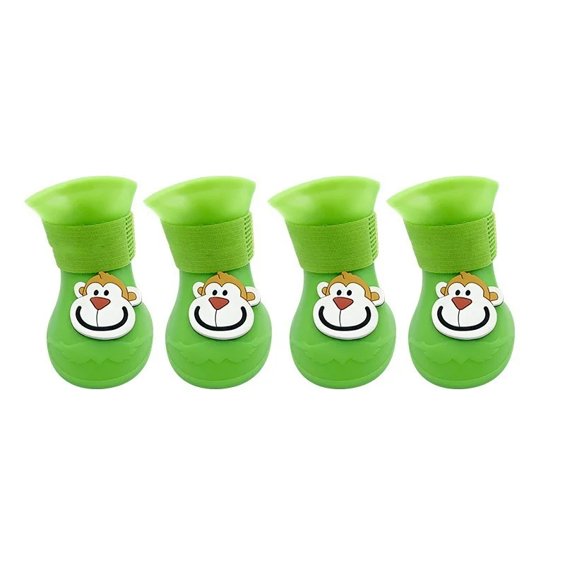 Hot Sell Nylon Neoprene Dog Boots Comfortable Non-slip Rubber Pet Rain Shoes Small Large Dog