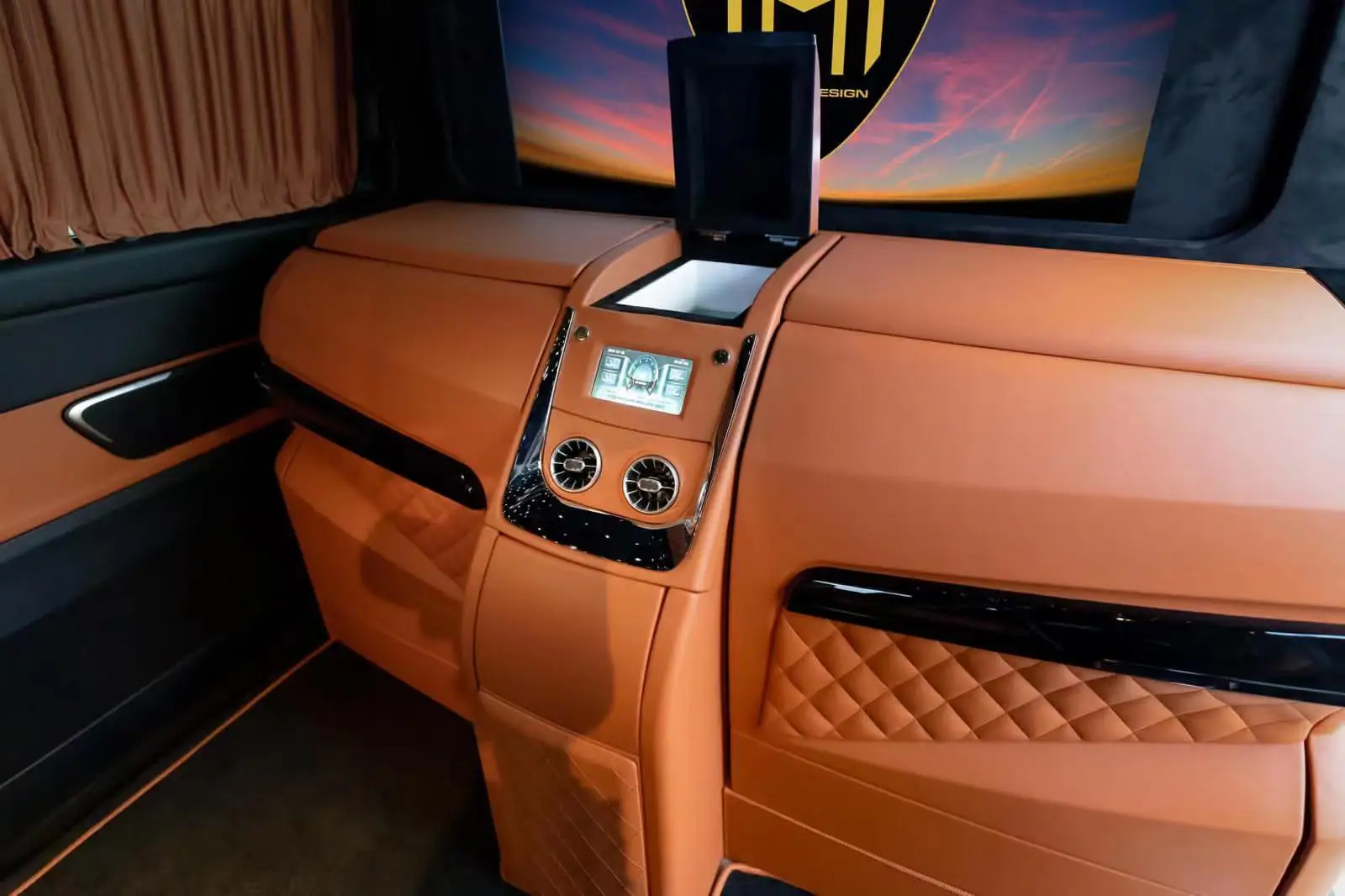 Bar Seat with Refrigerator Clock Touch Screen Wine Cabinet car partition