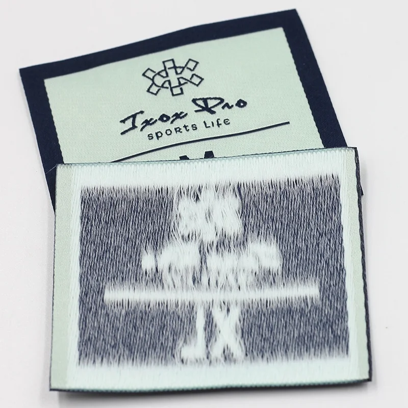 Custom Neck Tags Garment Labels Woven Tags Size Label T-shirt woven labels Tag for Clothes