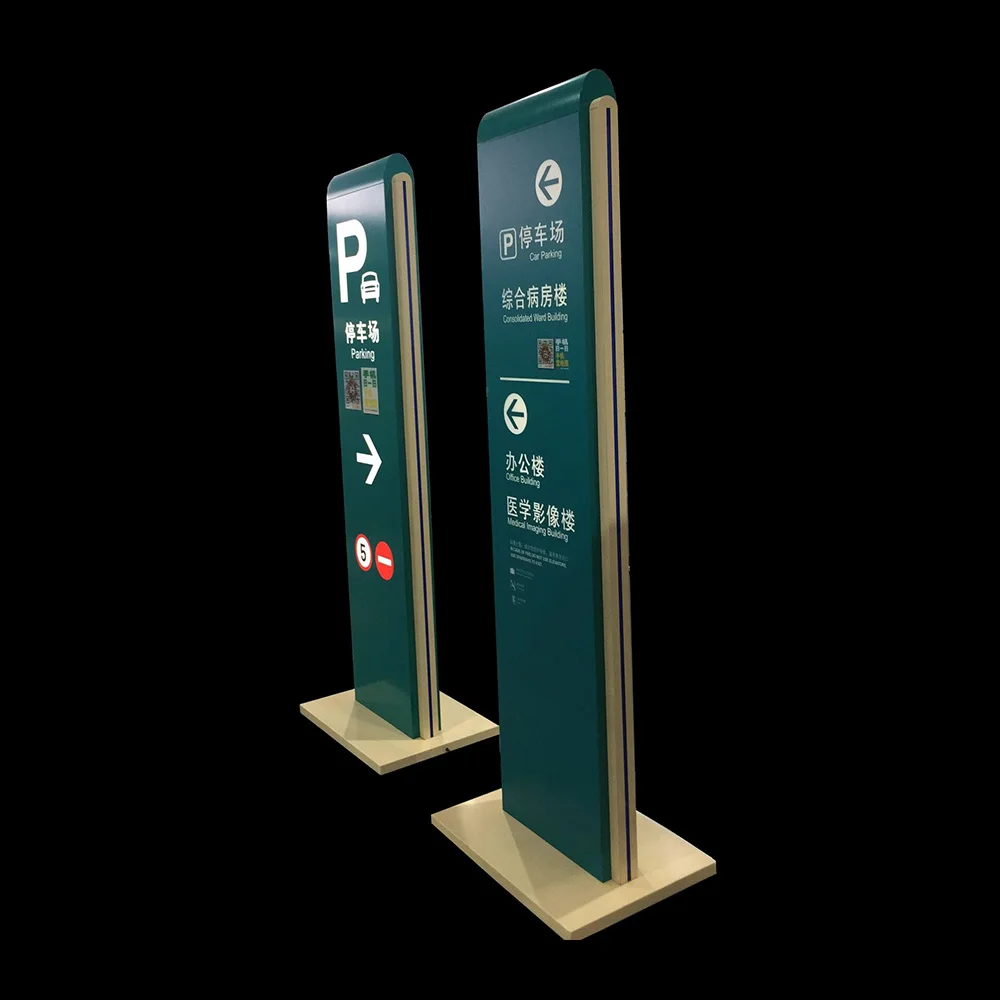 Customized 3D Illuminated Interior Wayfinding Led Totem Directional Pylon Sign For Lobby
