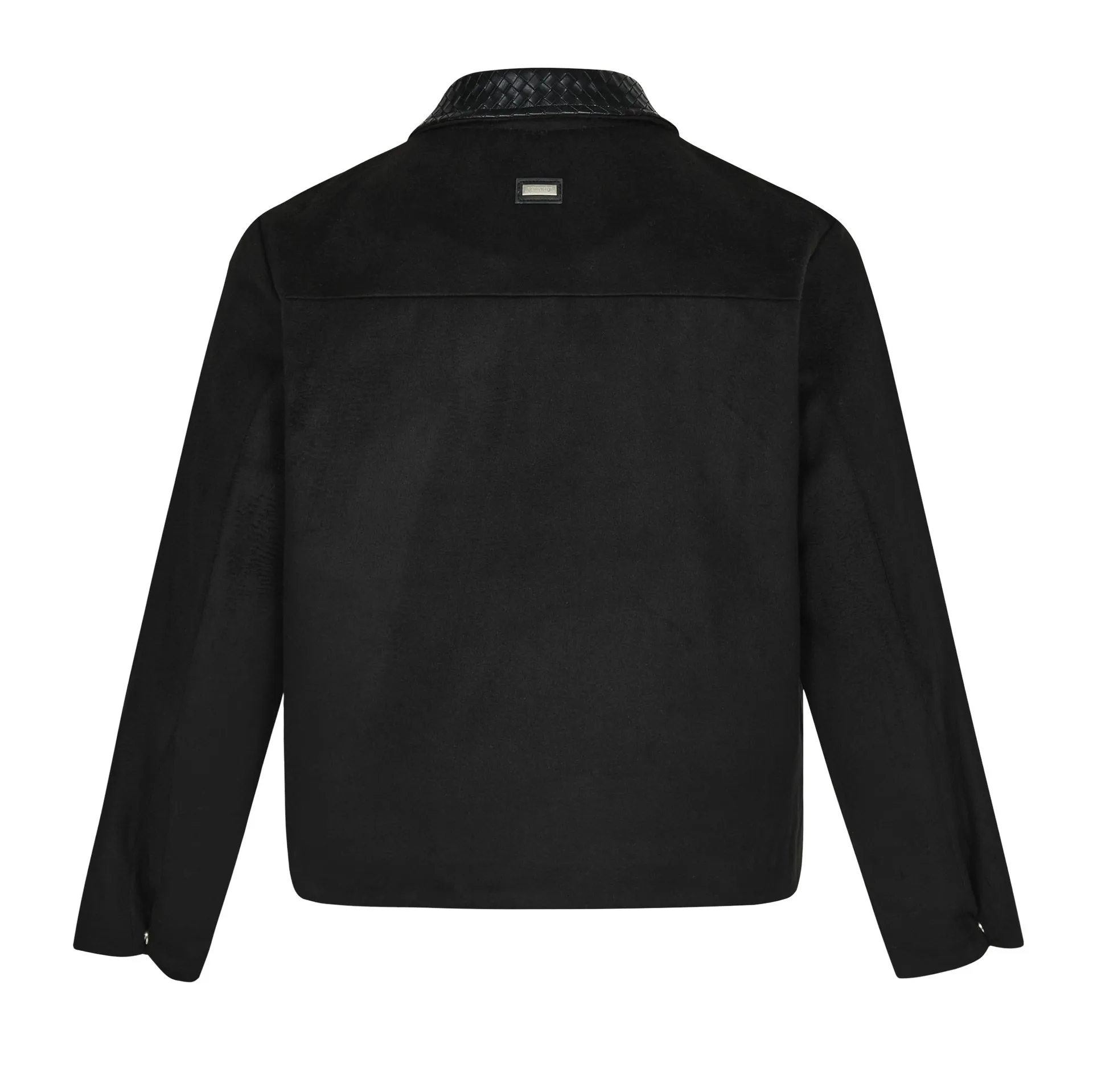 Fashion design cleanfit diamond lapel winter coat  vintage suede leather jacket for men