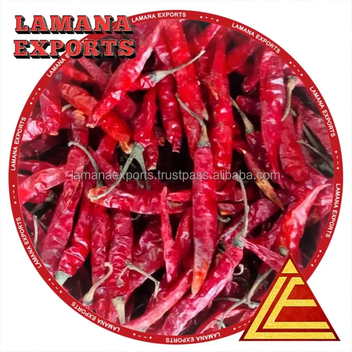 Spicy Dry Red Chilli S17 Teja with Stem Indian Chilli Deluxe Quality for Thailand