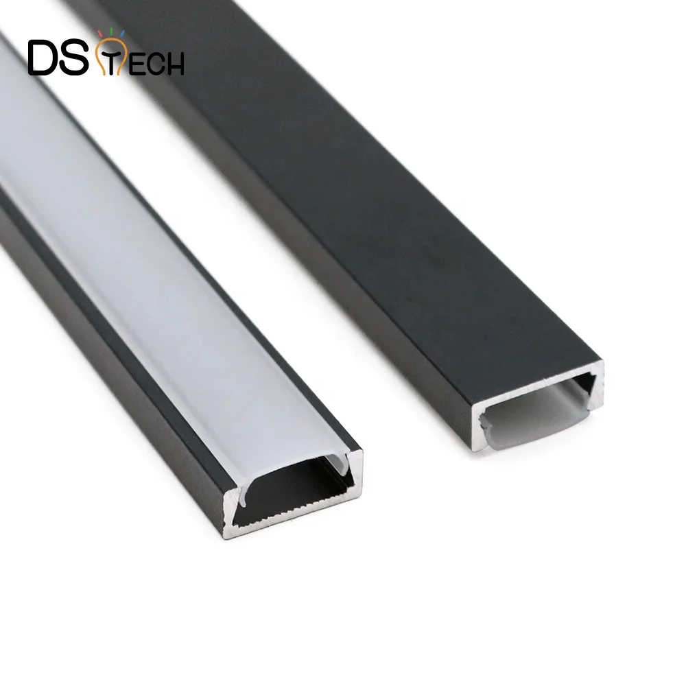 High quality Surface mounted and recessed 15*06mm LED strip light Silver Black White LED Aluminum Profile for LED strip light