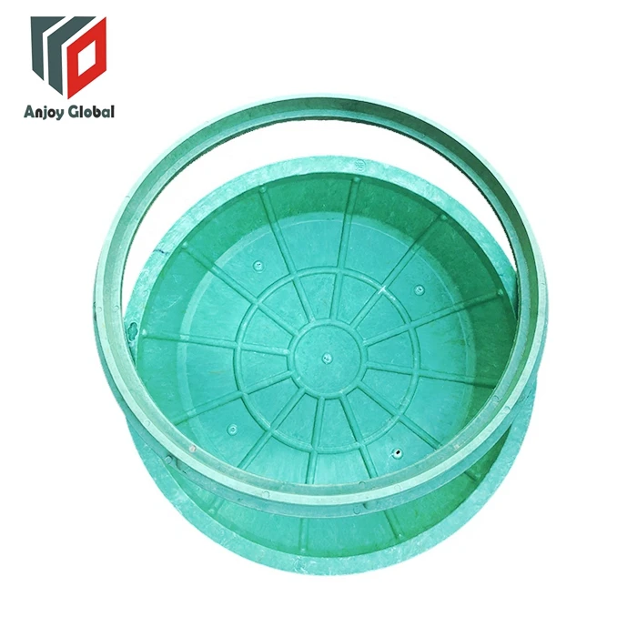 Round Grass Lawn Manhole Well Cover Fiberglass Manhole Water Well Lawn Manhole Cover