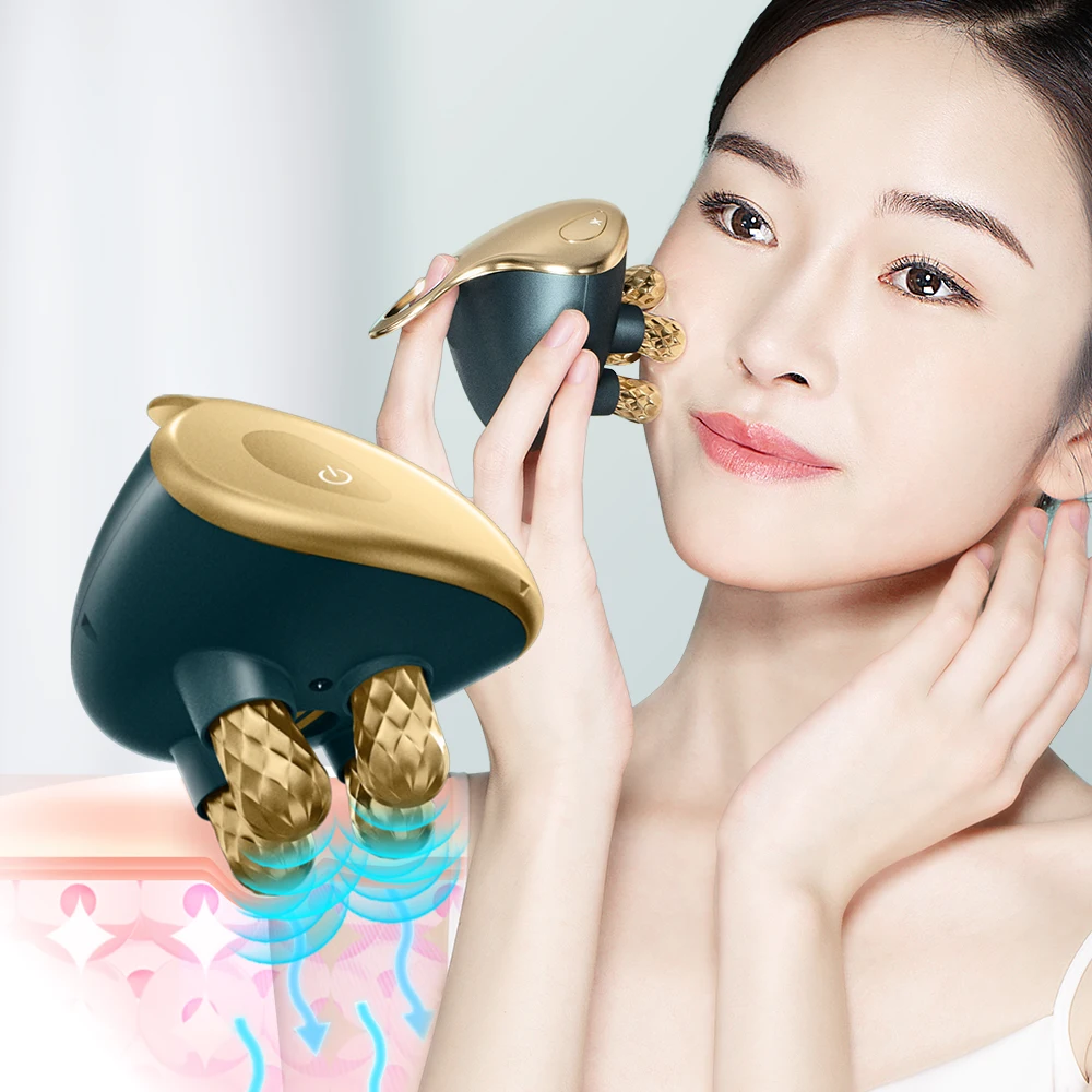 Beauty Care Equipment Ems Led Light Electric Face Massage Vibration V Face Lifting Device Wrinkle Remover Facial Massager