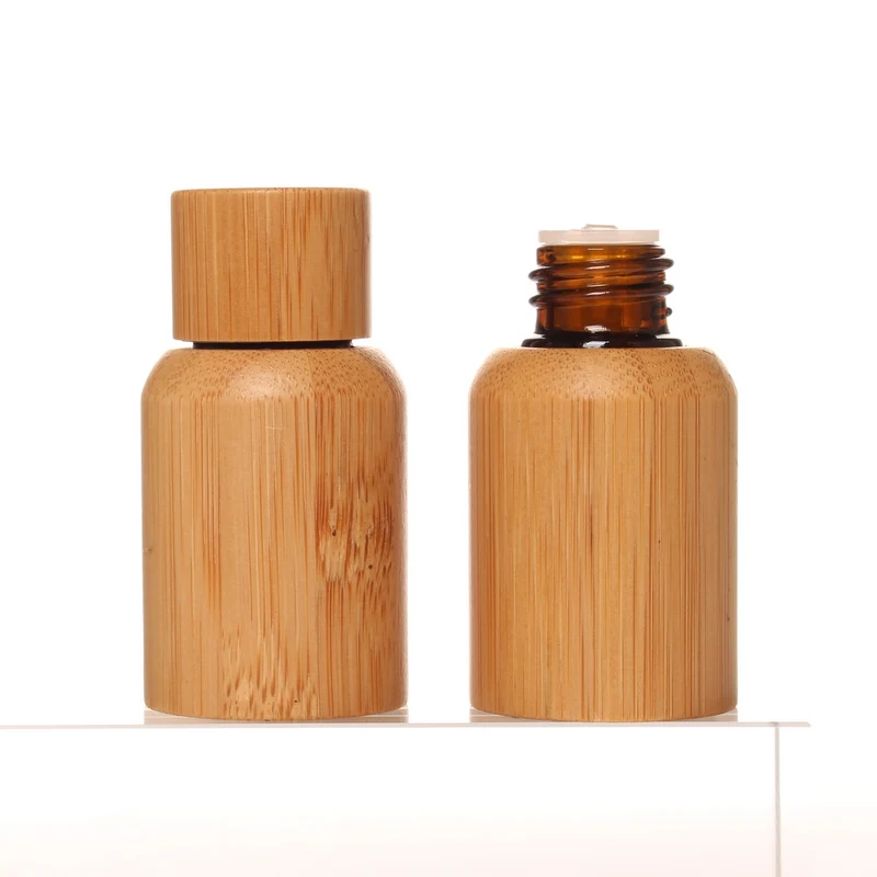 5ml Beautiful Bamboo Cover Glass Serum Bottle Dropper Bottle for Skin Care Essential Oil Dropper Bottle
