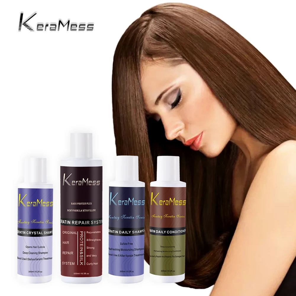 Brazilian Blowout Professional 500ml Keratin Hair Treatment Set Gold Keramess Repair Function Straighten