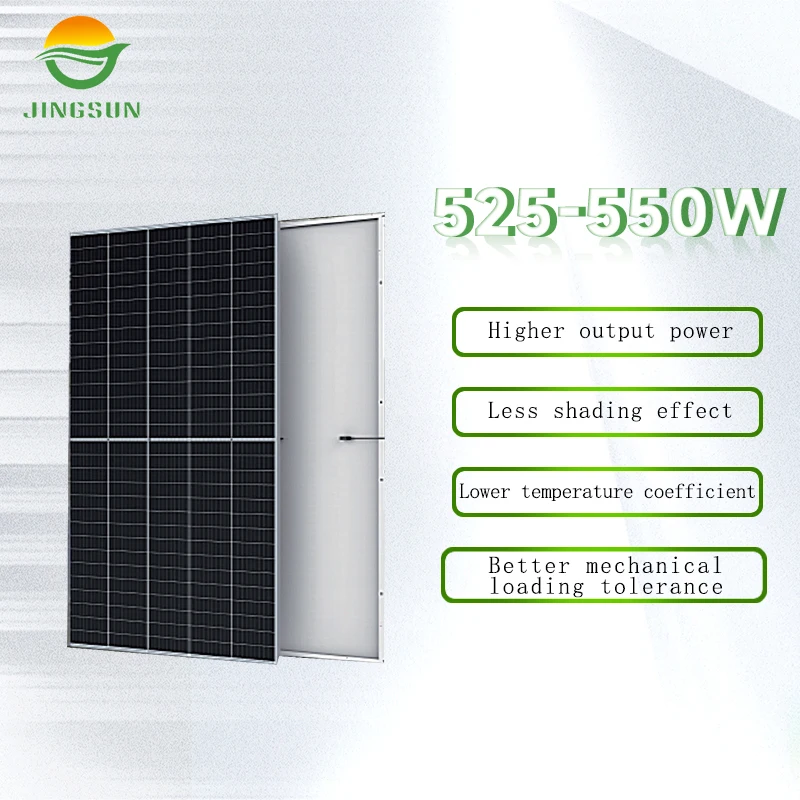 JINGSUN high quality 210mm half cut 525-550W N-type MONO Solar Modules for household use
