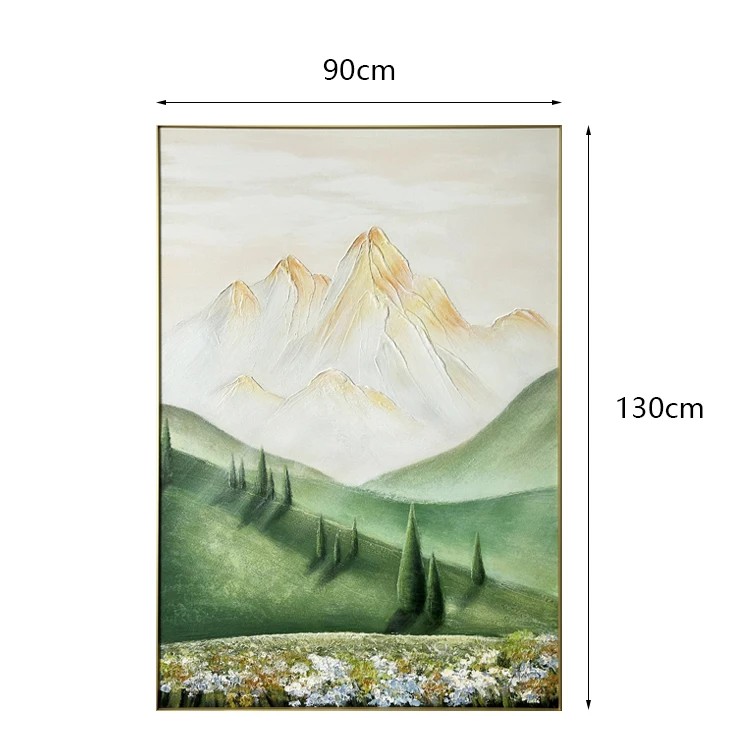 Framed Landscape Wall Mountains Nature Landscape Oil Painting Canvas Aesthetic Decorative Painting Kitchen Bedroom Living Room