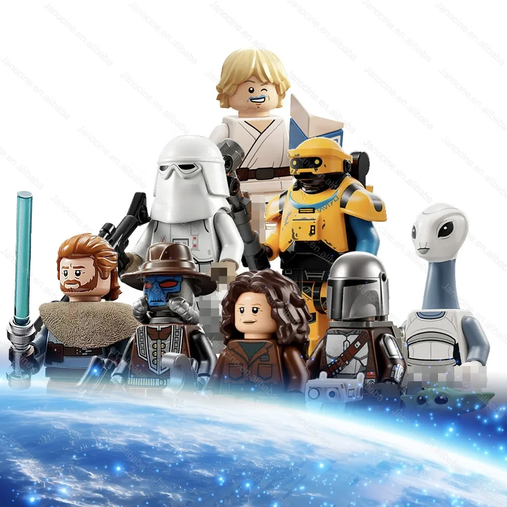 SW Space Wars Darth Mini Action Figures Clone Trooper Droids Jedi Anakin Skywalker Plastic Building Blocks Set Kids Gift