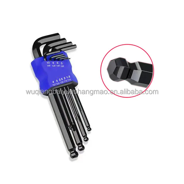 multi function CRV hex ball head L-Type square pin key kit hexagon allen wrench set