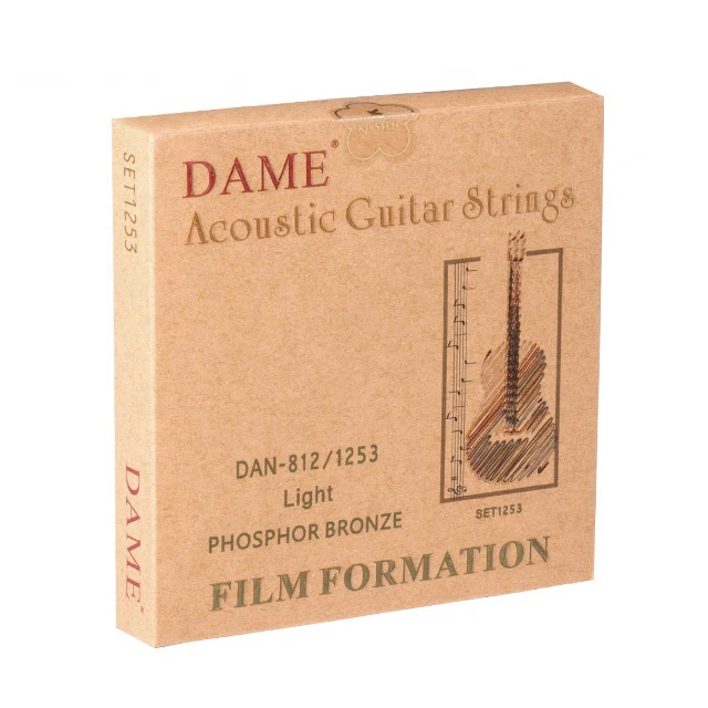 1253 струны с покрытием для акустической гитары хорошего качества