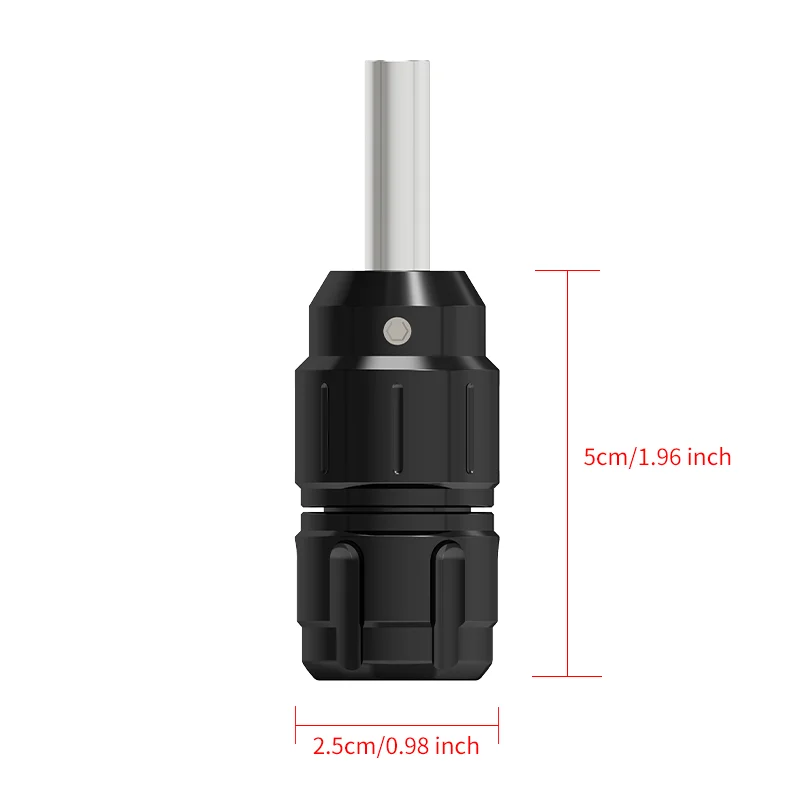 POPEIRONS Tattoo Machine Self locking Grip 25mm Anti slip and Aesthetic Design Stainless Steel Needle Tube