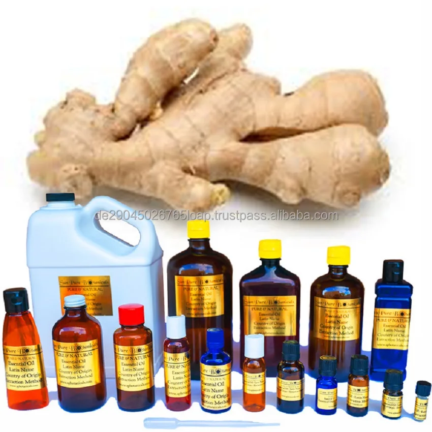 LIGHT YELLOW TO YELLOW LIQUID GINGER OIL TERPENELESS CAS Number: 8007-08-7 Food Grade, Kosher, Halal, EU Natural, US Natural