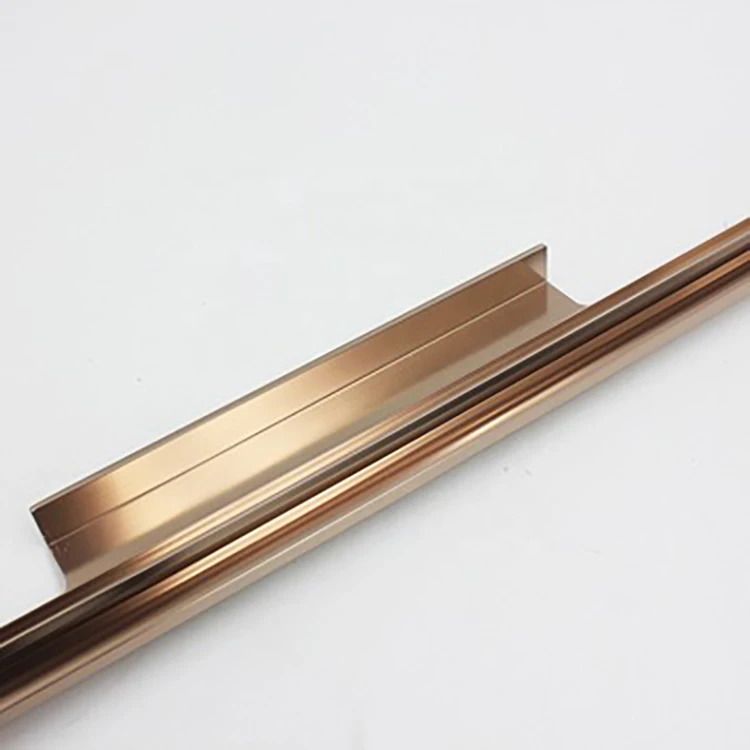 L shape edge pull handle competitive price aluminum high quality aluminum for furniture kitchen drawer edge