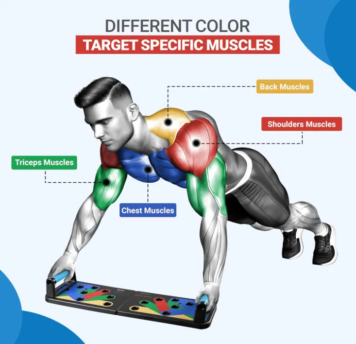 Custom 13 in 1 Multi functional Abs Dip Stands Fitness New type Apparatus Abdominal Muscle Chest Muscle Folding Training Board