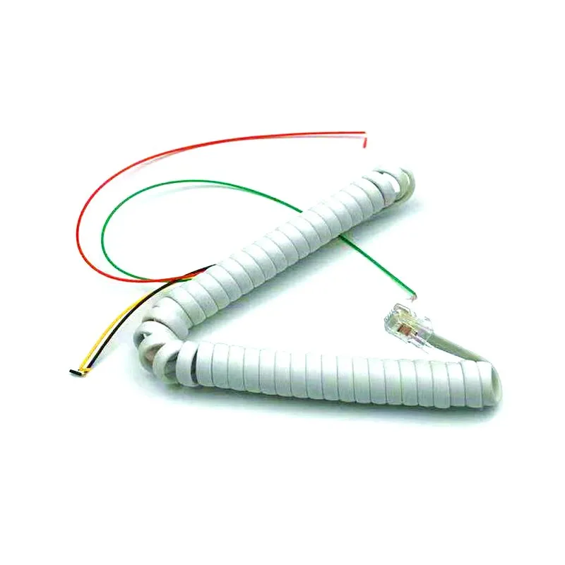  22AWG черный 4-х ядерный PU кабели спиральный обмотанный