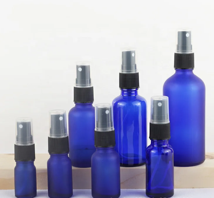 blue violet 50ml 30ml  100ml tincture glass bottle amber easy carry use with plastic white black mist sprayer