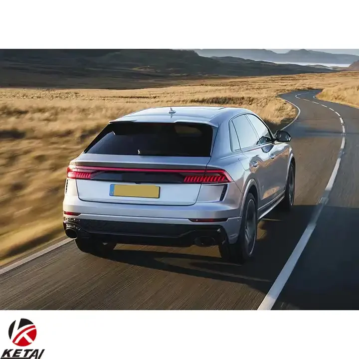 RSQ8 Style Carbon Look Car Rear Bumper Body Accessories Roof Spoiler For AUDI 2019-2022