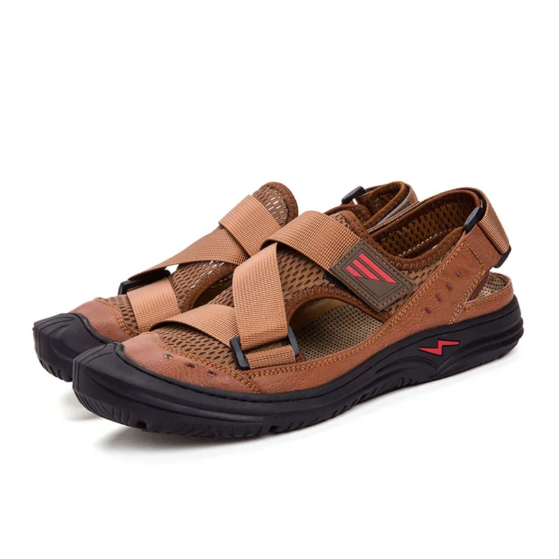 Amazon Hot Sell Fashion Summer Men Sandals Outdoor Beach Comfortable Lightweight Casual Breathable Sports Mens Leather Sandals