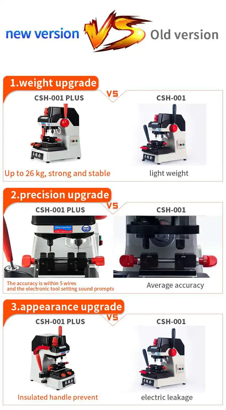 The new upgraded version of electronic manual multi-clamp lock block adopts aluminum alloy body car key cutting machine