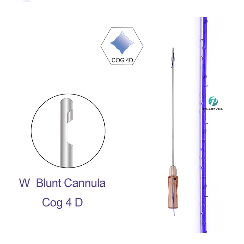 Fishbone Pdo/pcl Thread 18g 100mm Cannula Barbs Thread Lift Face Pdo Surgical Suture Needle