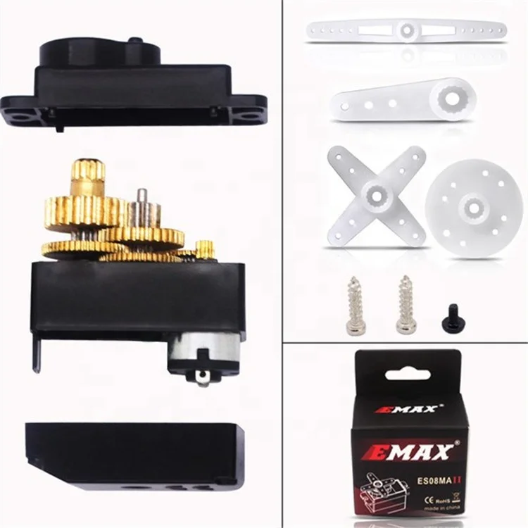 Official EMAX ES08MA II 12g Micro Analog Metal Gear Rc Plane Servo Engine For RC Model Boat Helicopter Airplane Robot Spare Part