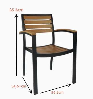 Metal Outdoor Chairs for Restaurant Leisure Garden Aluminium Cafe and Tables Sets Light Luxury