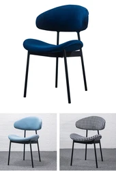 Factory Wholesale Cafe Restaurant Soft Backrest Home Dining Chair Mahjong Chair Light Luxury Dining Table Chair