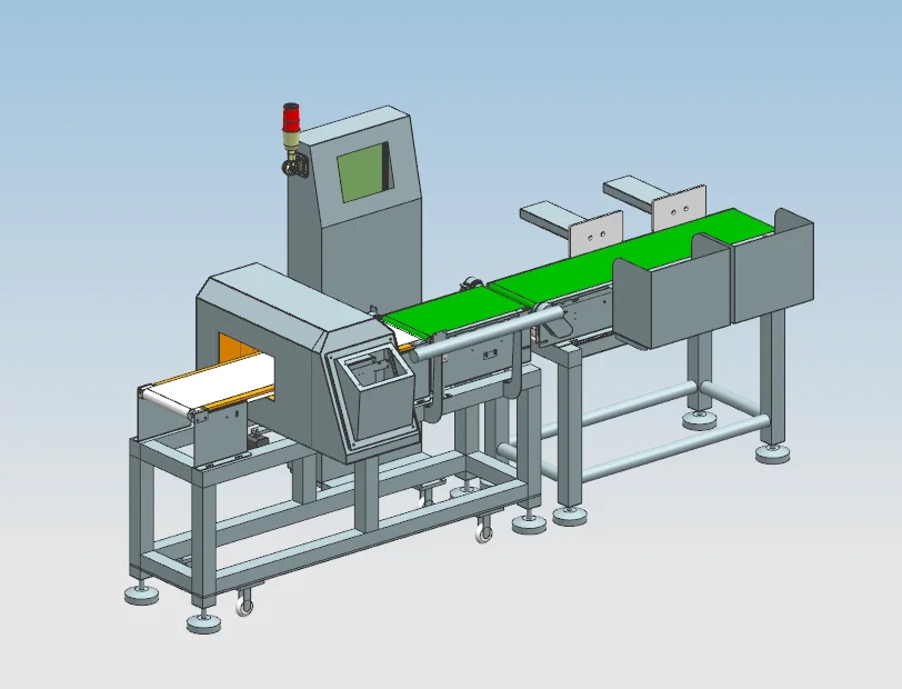 Automatic Combination machine Touch Screen Check Weigher And Metal Detector For Food Industry