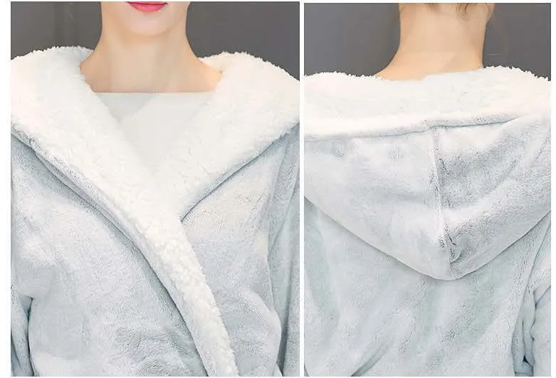 
Wholesale Snap Front Robe The Comfort Choice Ladies Thick Long Dressing Gown Fleece Lined Robe 