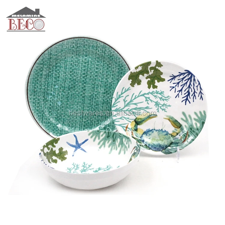 2020 New Design Outdoor Plastic Melamine Dinnerware Set
