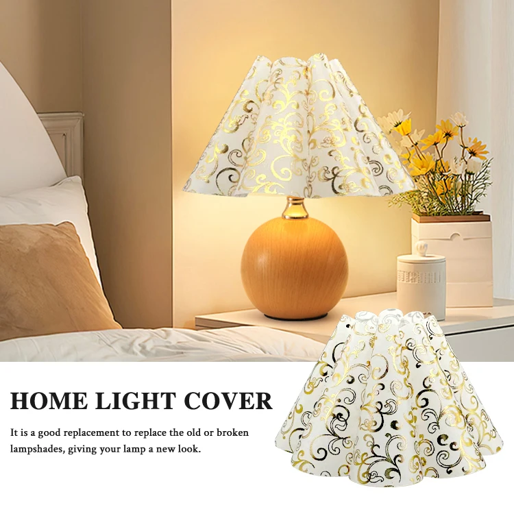 Chinese Table Lamp Shade Modern Small Unique Pleated Lampshade Bedroom Lampshade With Metal Frame