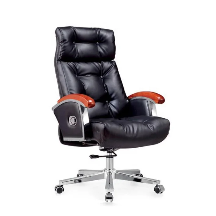 Deluxe CEO Chairs Boss leather Office Chairs High End Executive Chair wood
