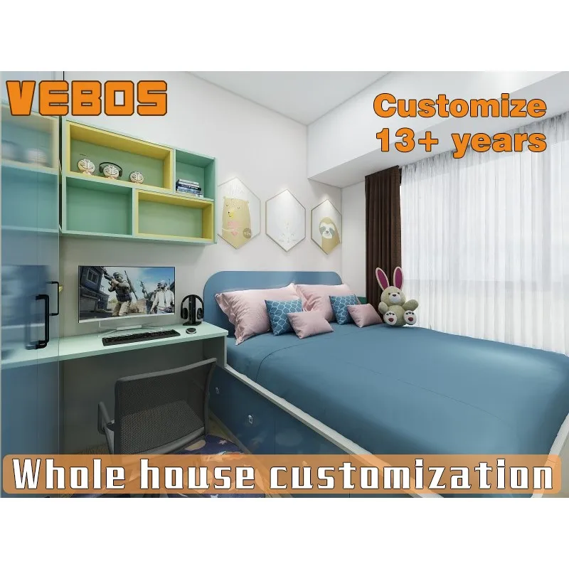 factory direct design Complete customized kids bed room furniture bedroom set and modern child