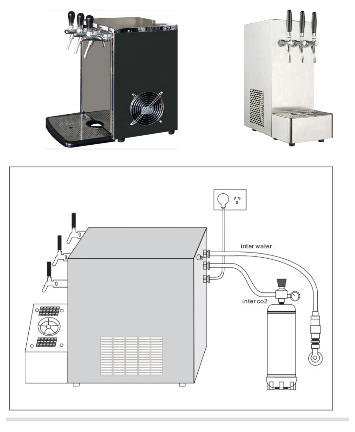 2023 New Electric Gas Carbonated Sparkling Water Machine 1L Soda Maker for Household Hotel Use for Water Bars Desktop Stand
