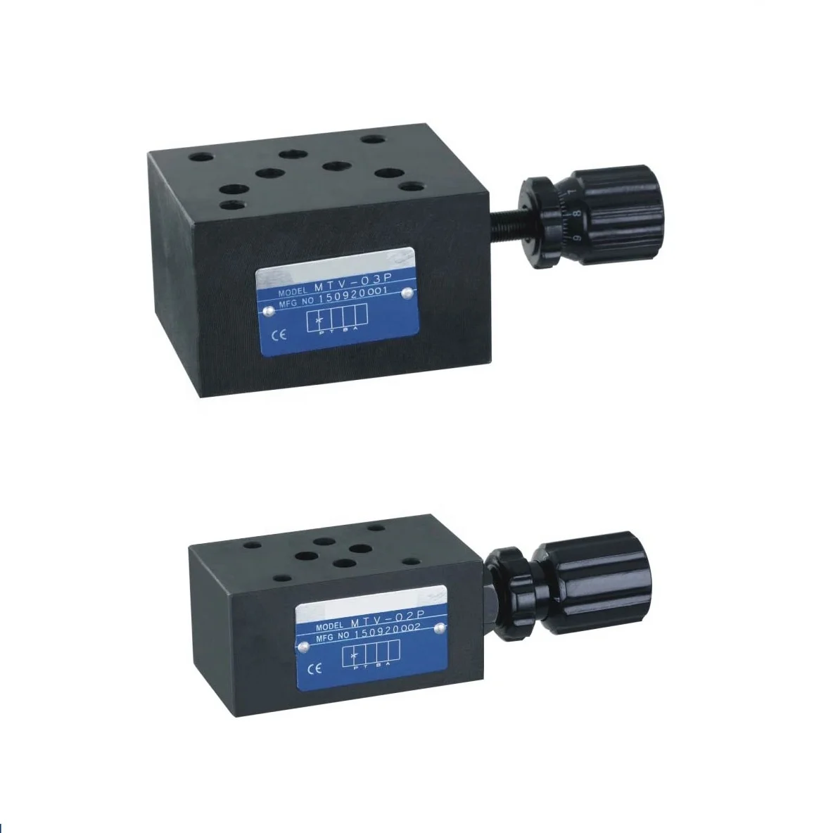 MTV Series Custom LOGO Nameplate Modular Hydraulic Oil Flow Control Throttle Valves