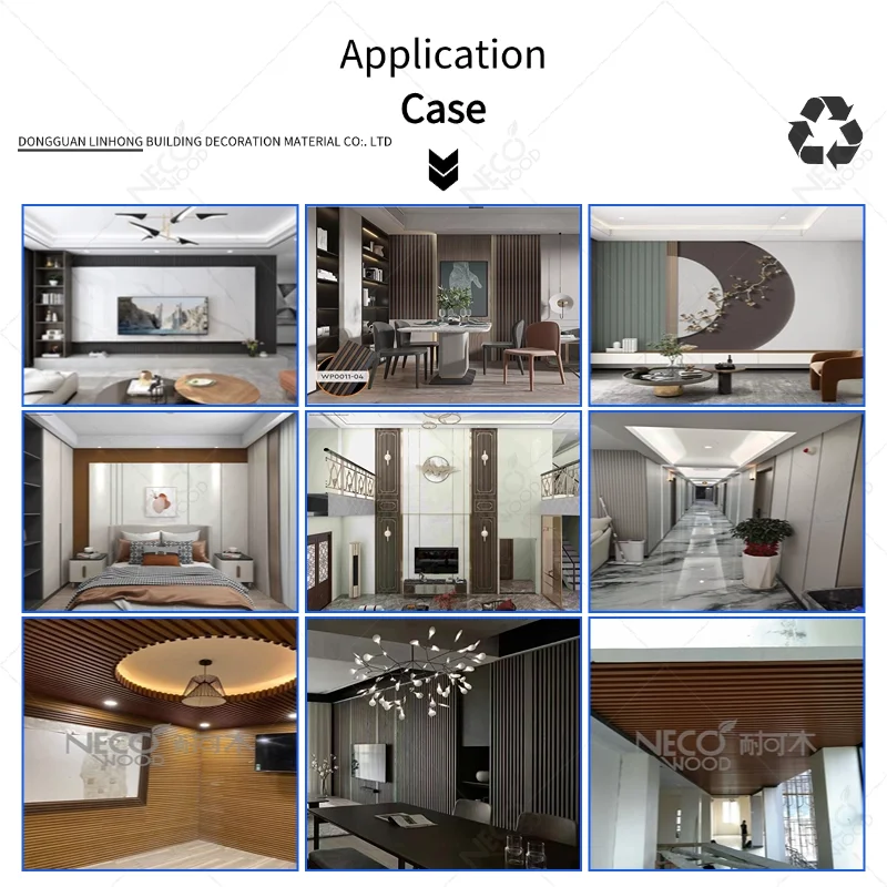 Necowood Outdoor Wpc Wall Ceiling Planks Hardwood Teak ASA Wall Panel