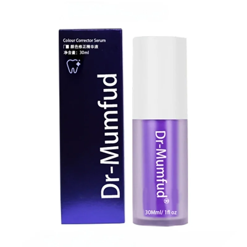 Purple Toothpaste for Teeth Whitening Purple Color Corrector Serum Teeth Whitening Toothpaste Tooth Stain Concealer