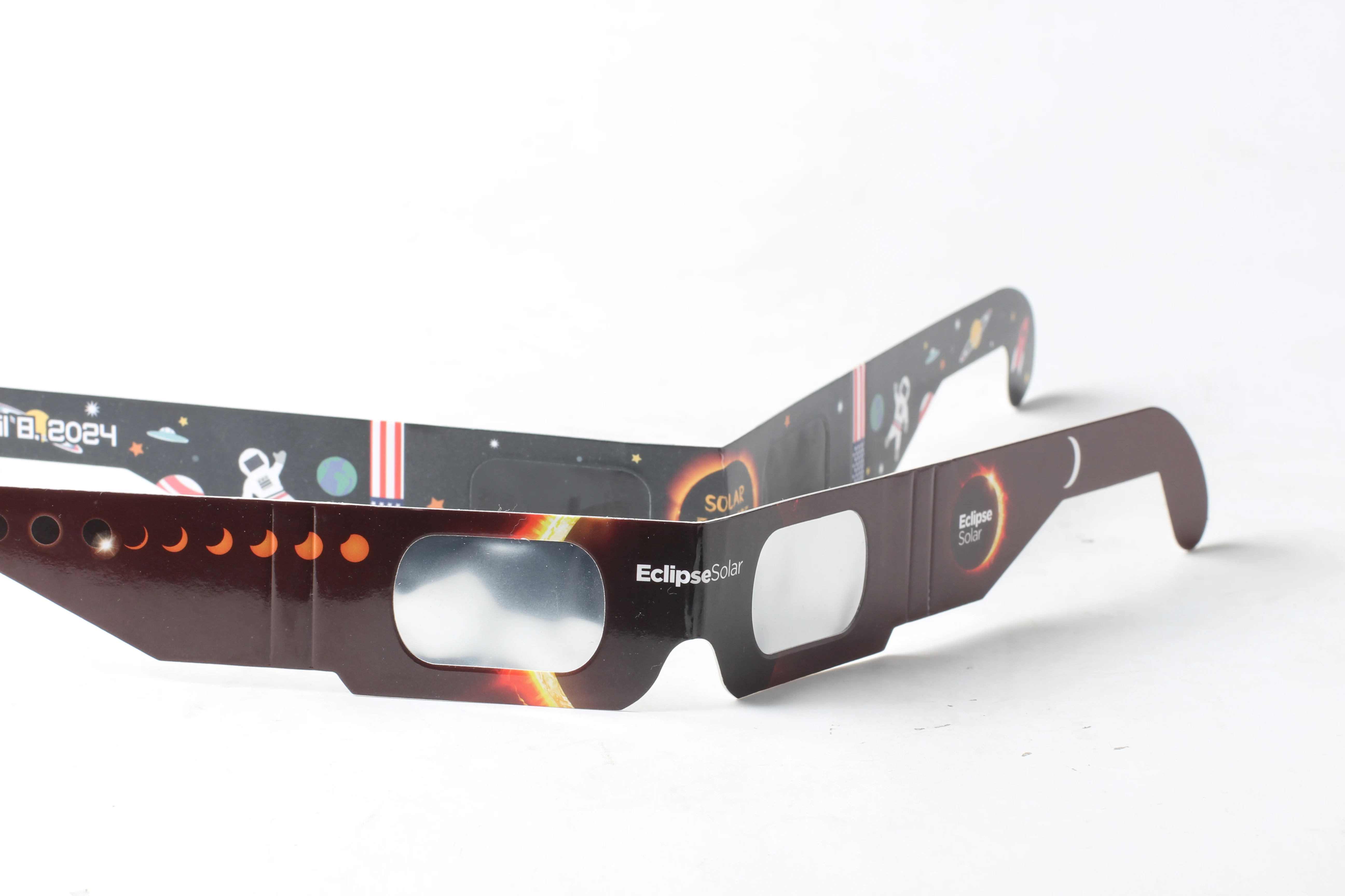 2023 Total Solar Eclipse Fireworks Light Separation Paper 3D Eclipse Glasses