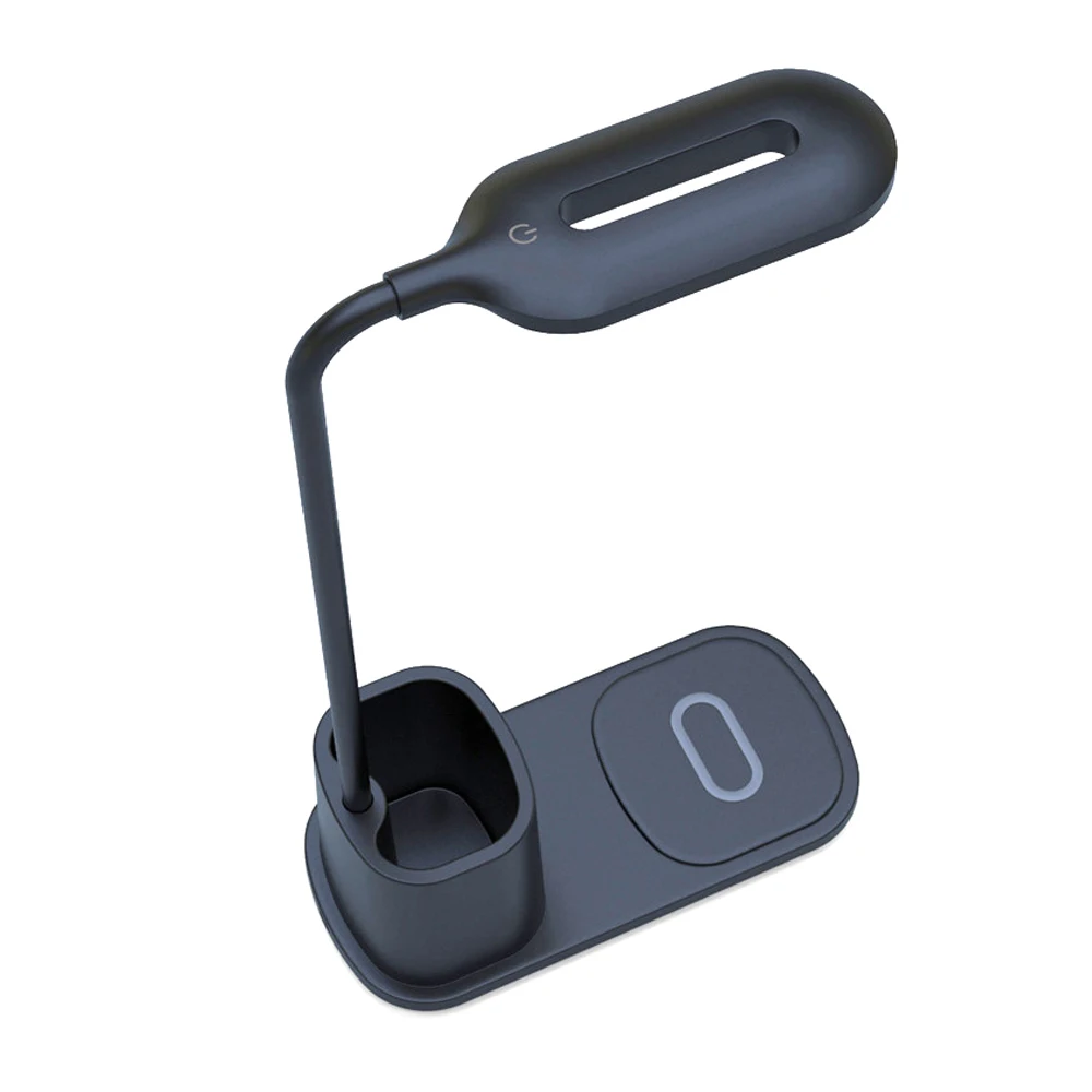
2021 Popular Type-C Desk LED Office School Desk Lamp White Wireless Charger 